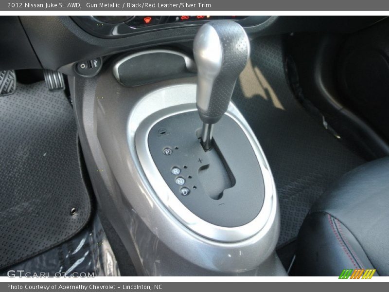 Gun Metallic / Black/Red Leather/Silver Trim 2012 Nissan Juke SL AWD