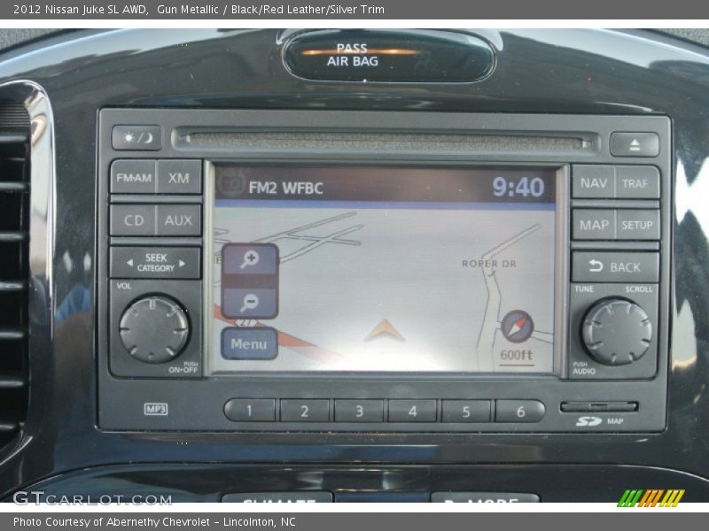Gun Metallic / Black/Red Leather/Silver Trim 2012 Nissan Juke SL AWD