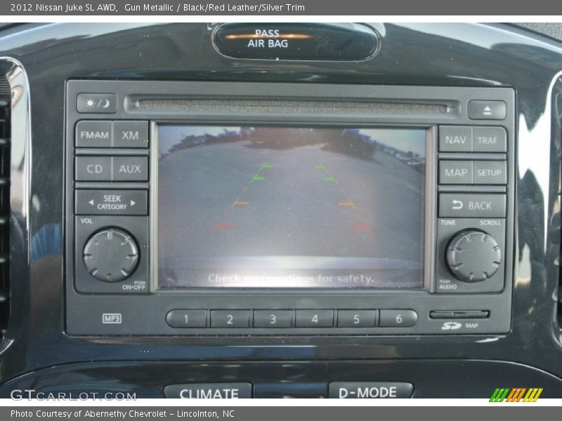 Gun Metallic / Black/Red Leather/Silver Trim 2012 Nissan Juke SL AWD