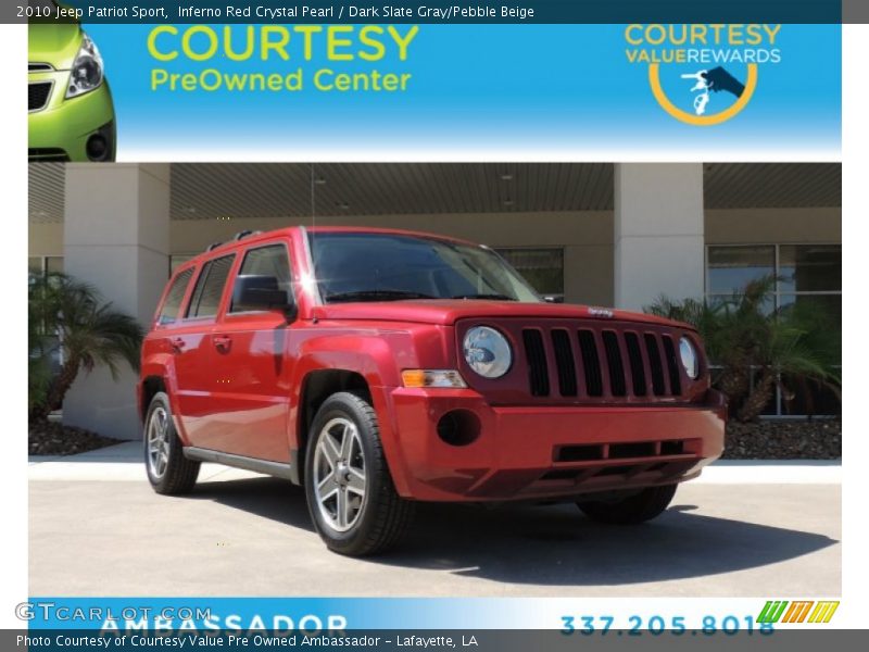 Inferno Red Crystal Pearl / Dark Slate Gray/Pebble Beige 2010 Jeep Patriot Sport