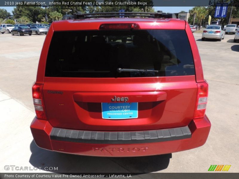 Inferno Red Crystal Pearl / Dark Slate Gray/Pebble Beige 2010 Jeep Patriot Sport