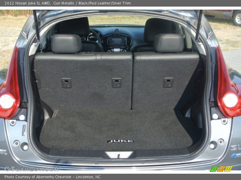 Gun Metallic / Black/Red Leather/Silver Trim 2012 Nissan Juke SL AWD