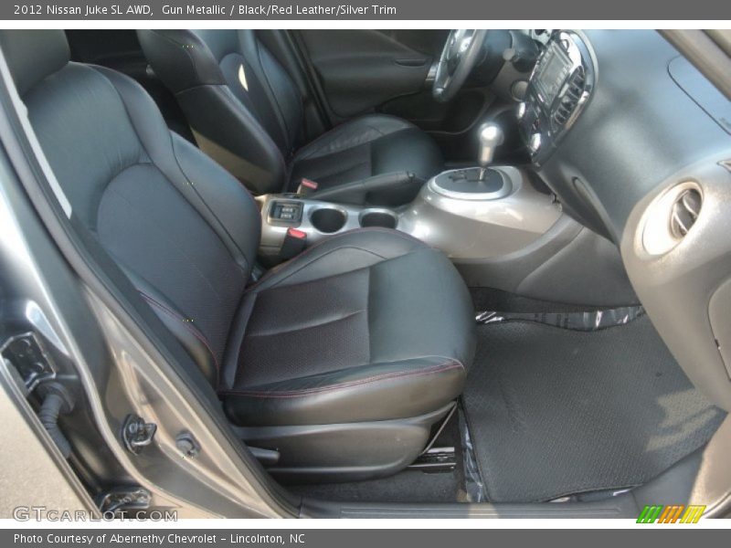 Gun Metallic / Black/Red Leather/Silver Trim 2012 Nissan Juke SL AWD
