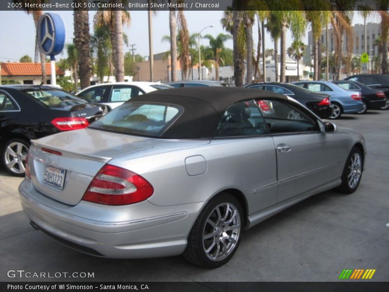 Brilliant Silver Metallic / Charcoal 2005 Mercedes-Benz CLK 500 Cabriolet