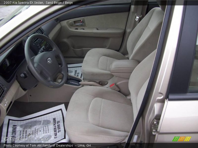 Sand Beige / Beige 2007 Kia Spectra EX Sedan