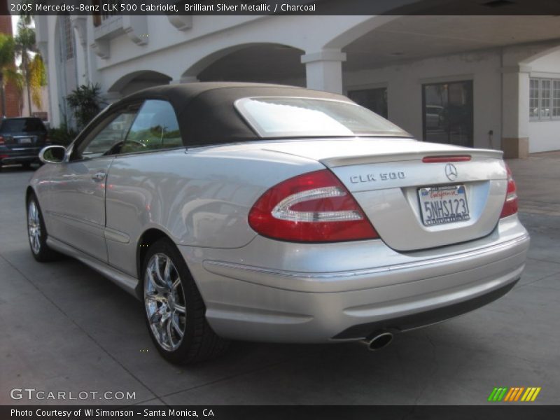 Brilliant Silver Metallic / Charcoal 2005 Mercedes-Benz CLK 500 Cabriolet