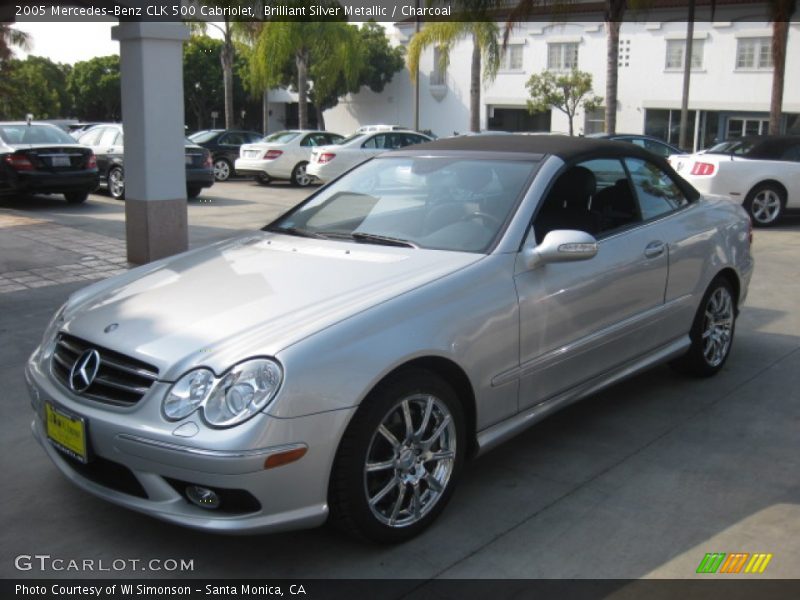 Brilliant Silver Metallic / Charcoal 2005 Mercedes-Benz CLK 500 Cabriolet