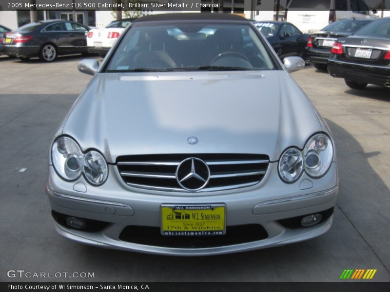 Brilliant Silver Metallic / Charcoal 2005 Mercedes-Benz CLK 500 Cabriolet