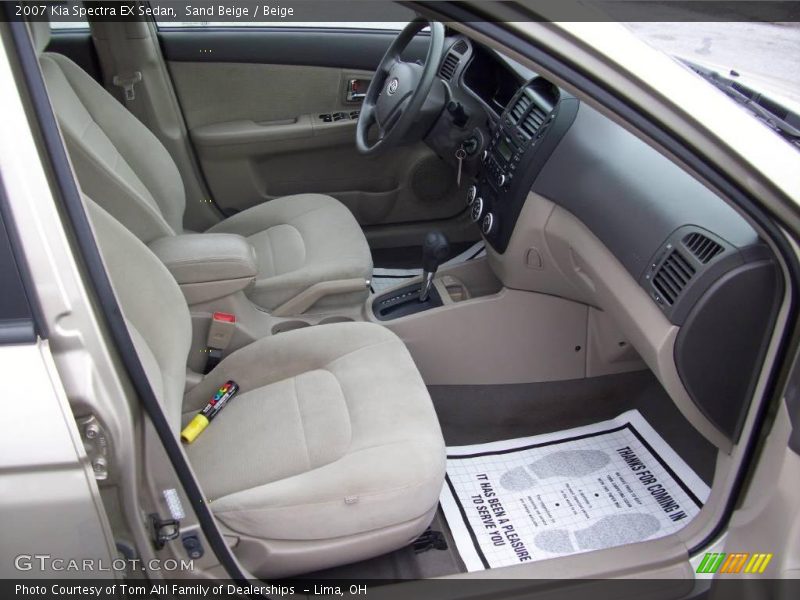 Sand Beige / Beige 2007 Kia Spectra EX Sedan