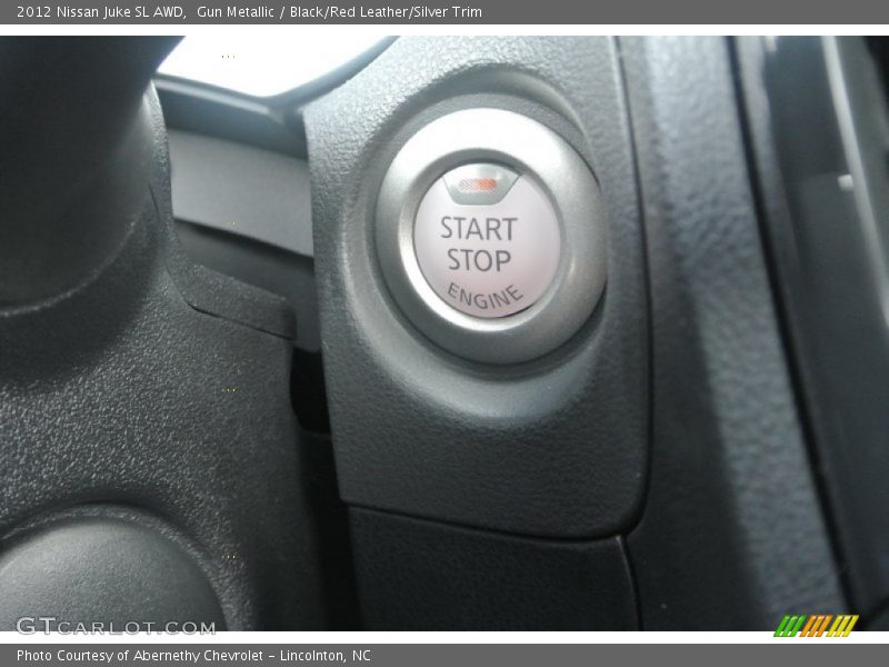 Gun Metallic / Black/Red Leather/Silver Trim 2012 Nissan Juke SL AWD