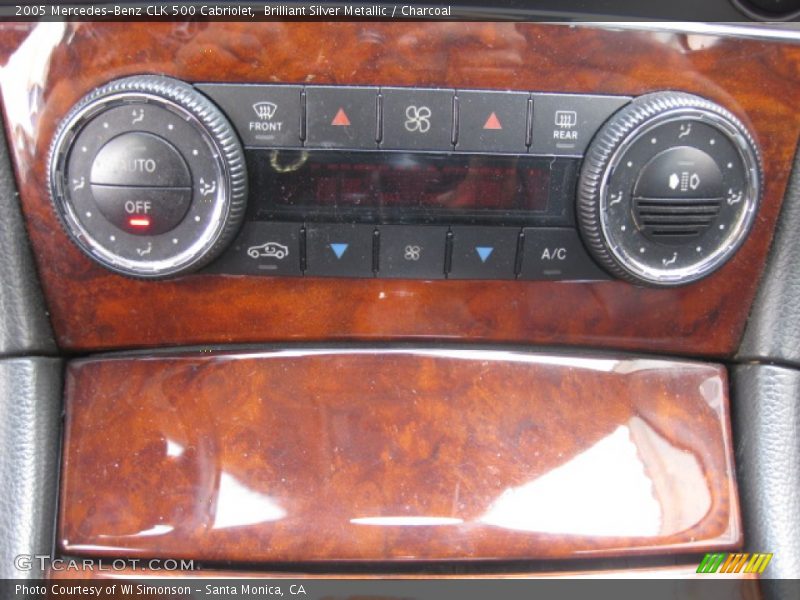 Brilliant Silver Metallic / Charcoal 2005 Mercedes-Benz CLK 500 Cabriolet