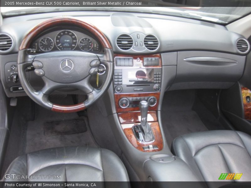 Brilliant Silver Metallic / Charcoal 2005 Mercedes-Benz CLK 500 Cabriolet