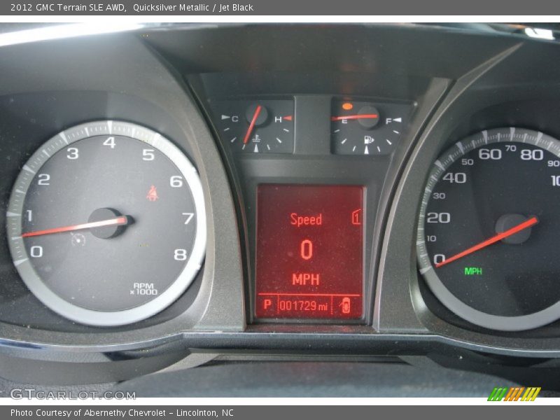 Quicksilver Metallic / Jet Black 2012 GMC Terrain SLE AWD