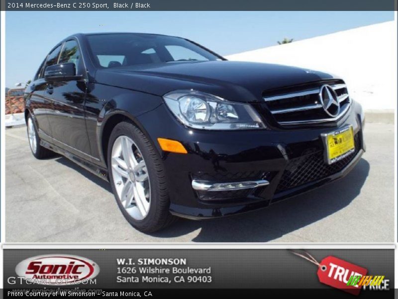 Black / Black 2014 Mercedes-Benz C 250 Sport