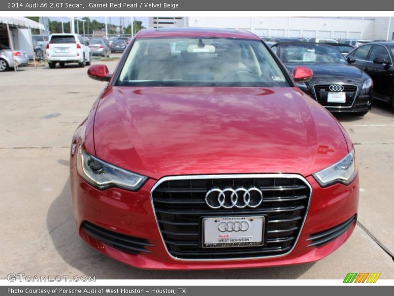 Garnet Red Pearl / Velvet Beige 2014 Audi A6 2.0T Sedan