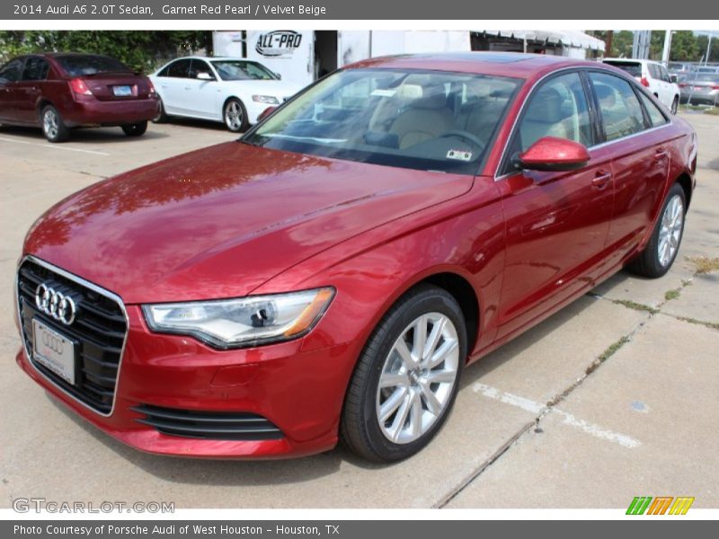 Garnet Red Pearl / Velvet Beige 2014 Audi A6 2.0T Sedan