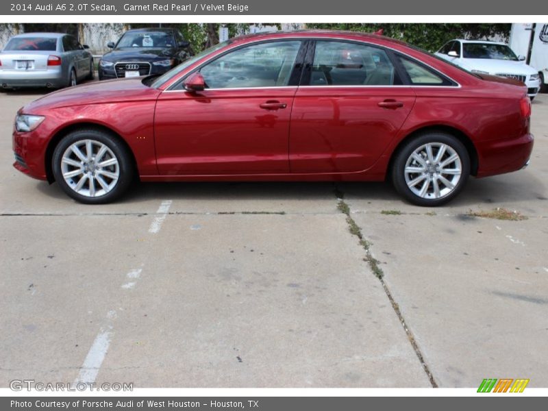 Garnet Red Pearl / Velvet Beige 2014 Audi A6 2.0T Sedan