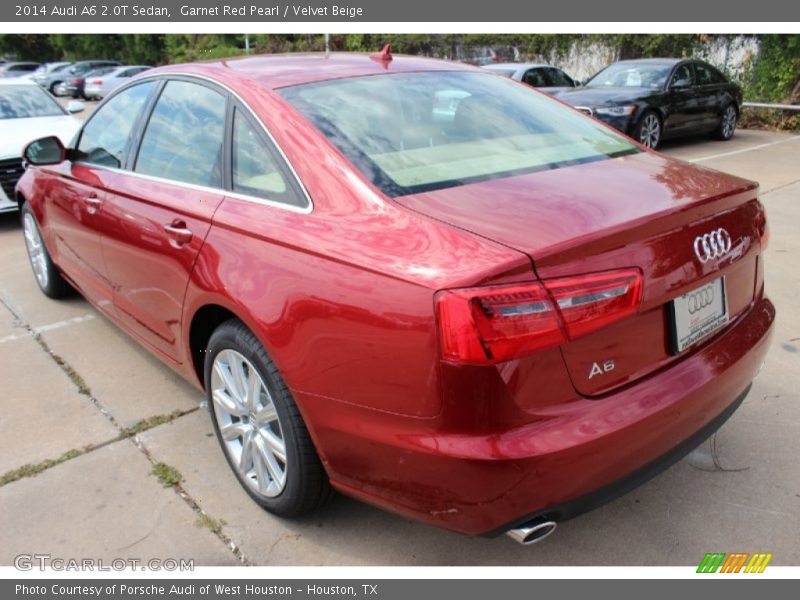Garnet Red Pearl / Velvet Beige 2014 Audi A6 2.0T Sedan