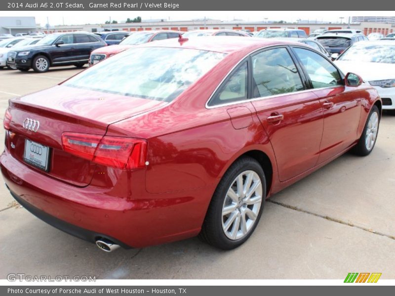 Garnet Red Pearl / Velvet Beige 2014 Audi A6 2.0T Sedan