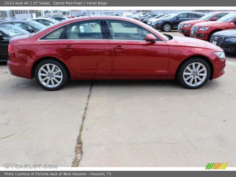 Garnet Red Pearl / Velvet Beige 2014 Audi A6 2.0T Sedan