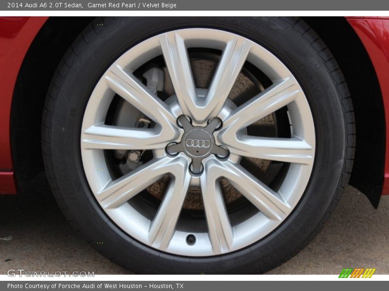 Garnet Red Pearl / Velvet Beige 2014 Audi A6 2.0T Sedan