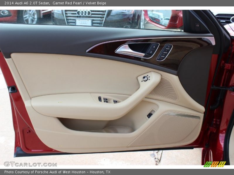 Garnet Red Pearl / Velvet Beige 2014 Audi A6 2.0T Sedan