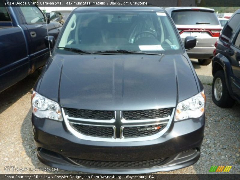 Maximum Steel Metallic / Black/Light Graystone 2014 Dodge Grand Caravan SXT