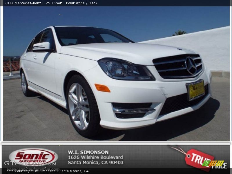 Polar White / Black 2014 Mercedes-Benz C 250 Sport