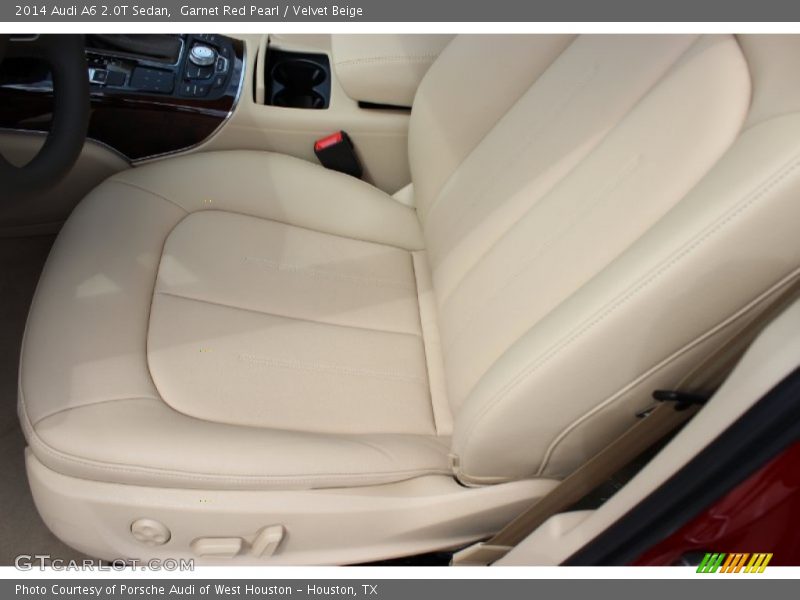 Garnet Red Pearl / Velvet Beige 2014 Audi A6 2.0T Sedan