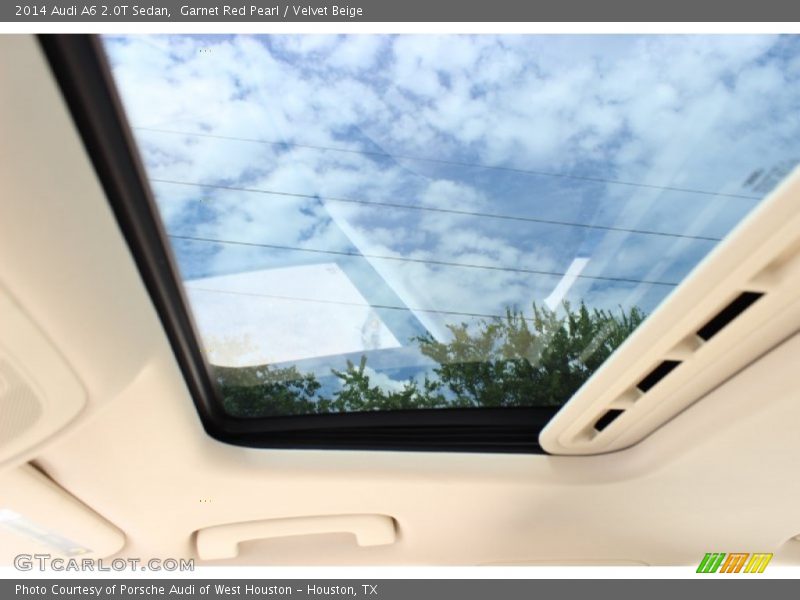 Garnet Red Pearl / Velvet Beige 2014 Audi A6 2.0T Sedan