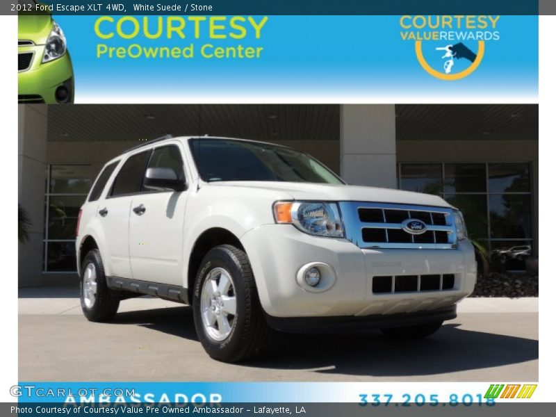 White Suede / Stone 2012 Ford Escape XLT 4WD