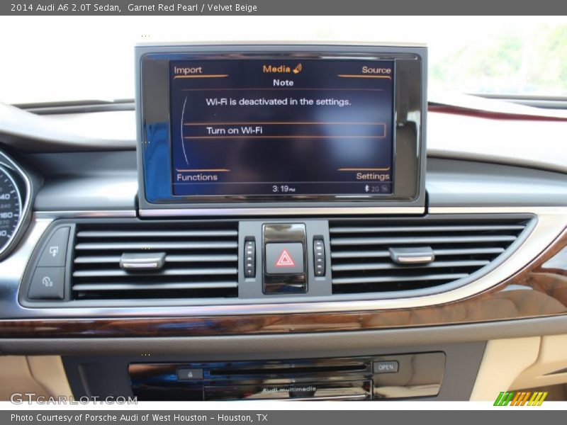 Garnet Red Pearl / Velvet Beige 2014 Audi A6 2.0T Sedan
