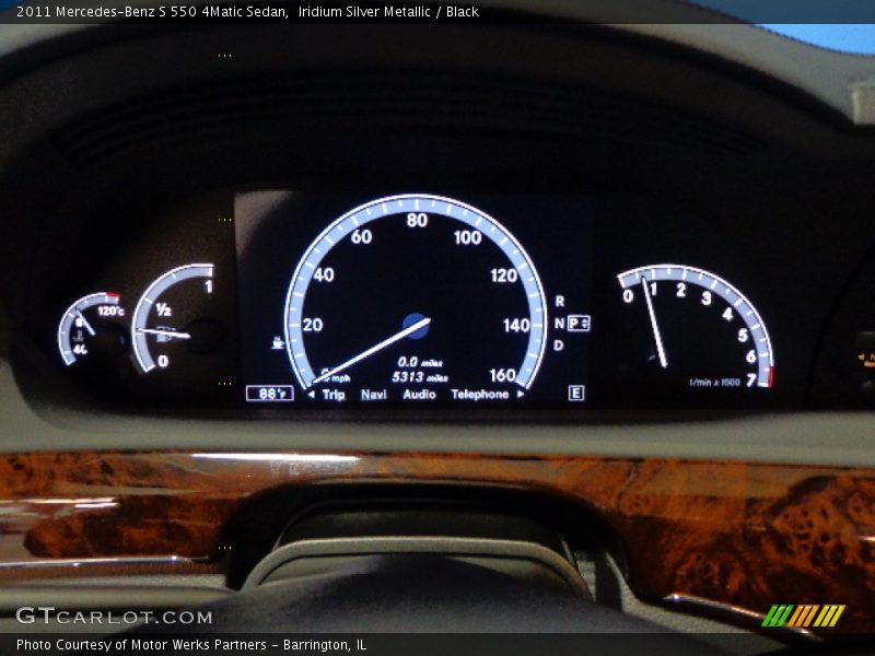 Iridium Silver Metallic / Black 2011 Mercedes-Benz S 550 4Matic Sedan
