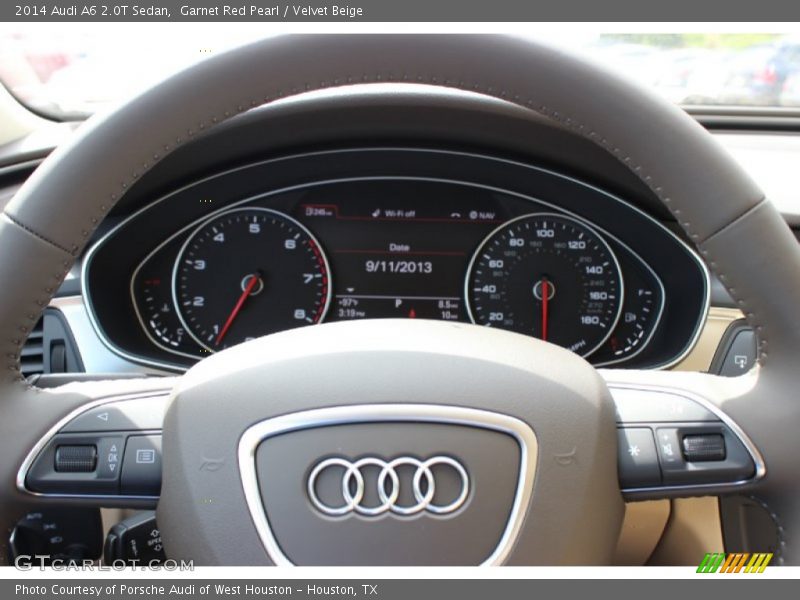 Garnet Red Pearl / Velvet Beige 2014 Audi A6 2.0T Sedan