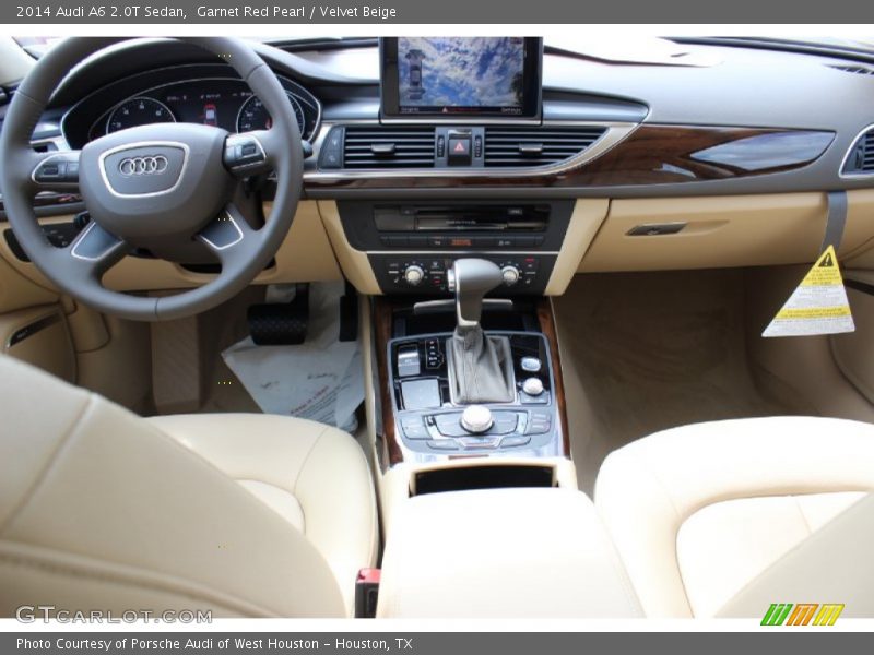 Garnet Red Pearl / Velvet Beige 2014 Audi A6 2.0T Sedan