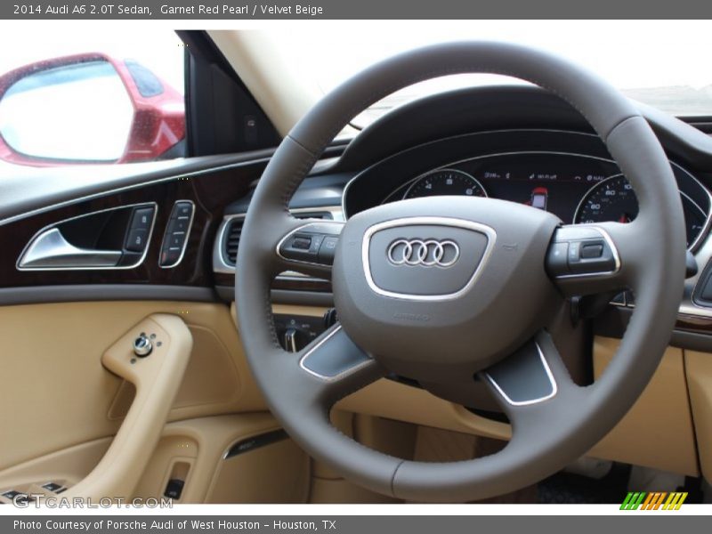 Garnet Red Pearl / Velvet Beige 2014 Audi A6 2.0T Sedan