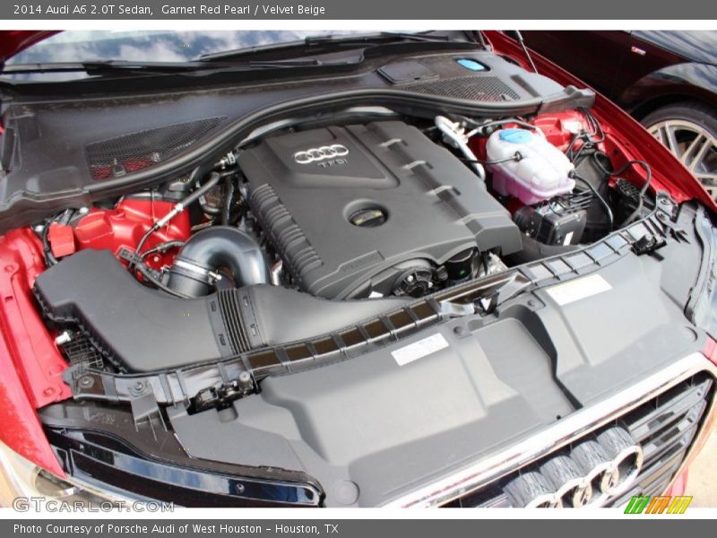 Garnet Red Pearl / Velvet Beige 2014 Audi A6 2.0T Sedan