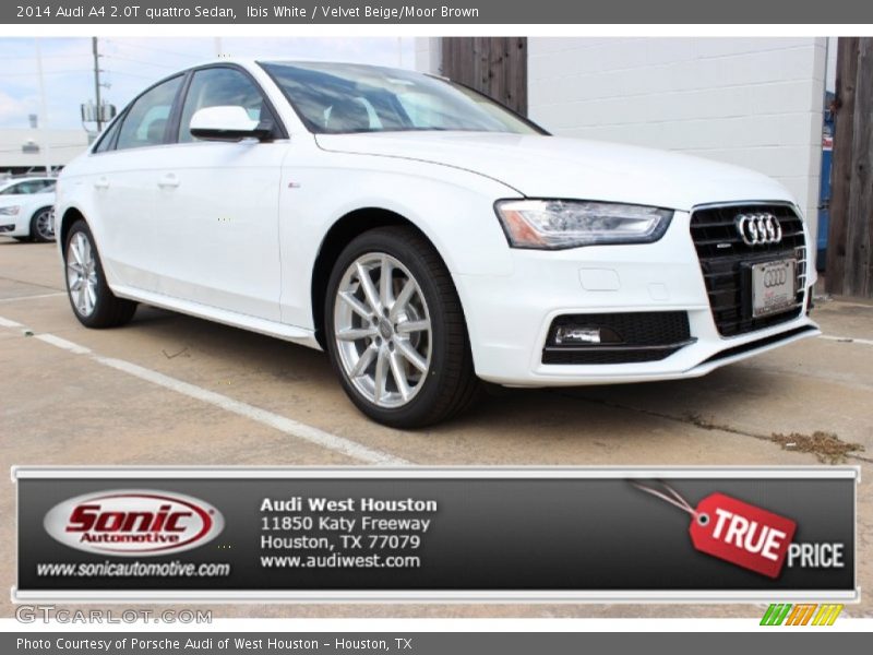 Ibis White / Velvet Beige/Moor Brown 2014 Audi A4 2.0T quattro Sedan