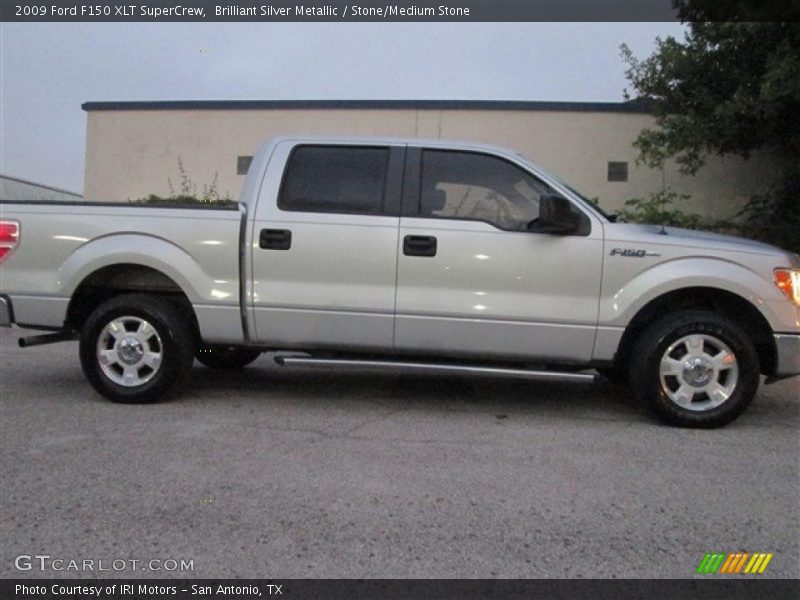 Brilliant Silver Metallic / Stone/Medium Stone 2009 Ford F150 XLT SuperCrew