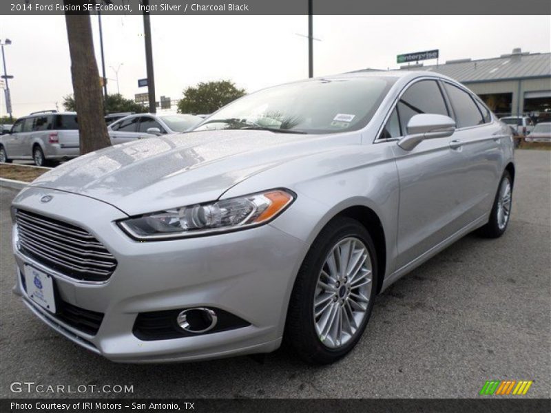Ingot Silver / Charcoal Black 2014 Ford Fusion SE EcoBoost