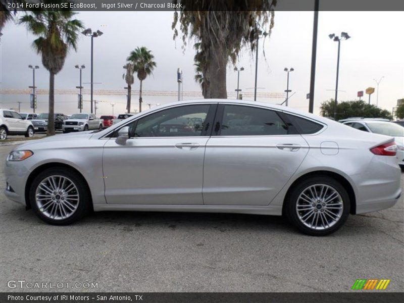 Ingot Silver / Charcoal Black 2014 Ford Fusion SE EcoBoost