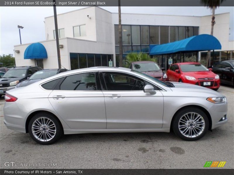 Ingot Silver / Charcoal Black 2014 Ford Fusion SE EcoBoost