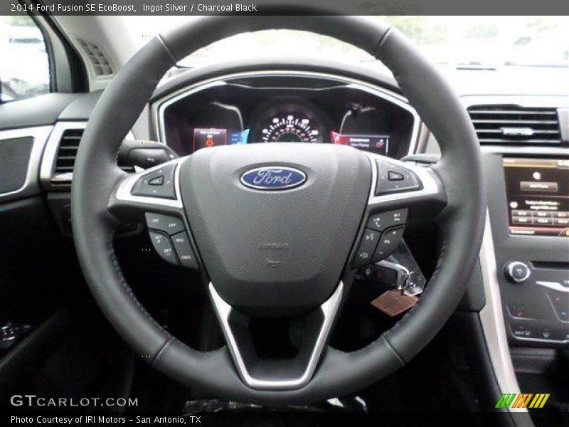 Ingot Silver / Charcoal Black 2014 Ford Fusion SE EcoBoost