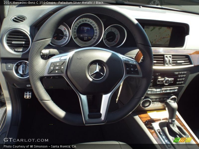 Palladium Silver Metallic / Black 2014 Mercedes-Benz C 350 Coupe