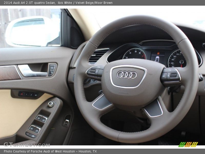 Ibis White / Velvet Beige/Moor Brown 2014 Audi A4 2.0T quattro Sedan
