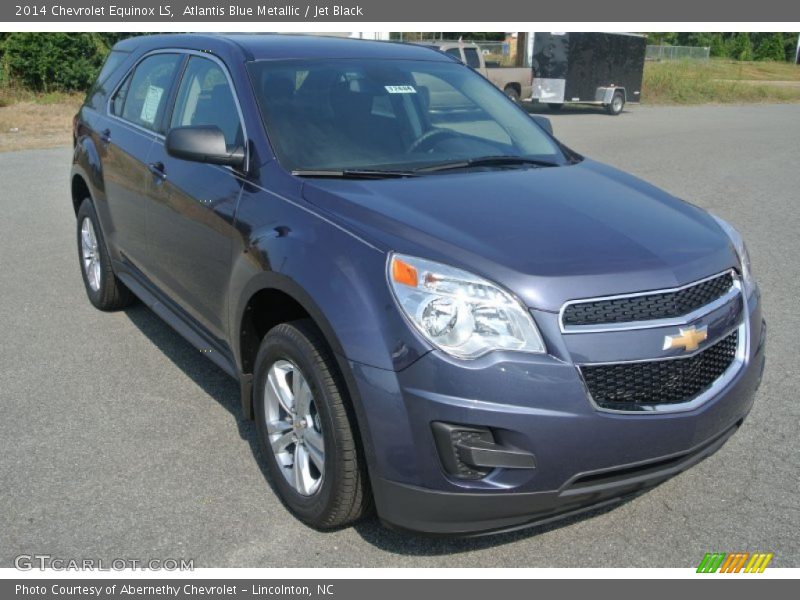 Atlantis Blue Metallic / Jet Black 2014 Chevrolet Equinox LS