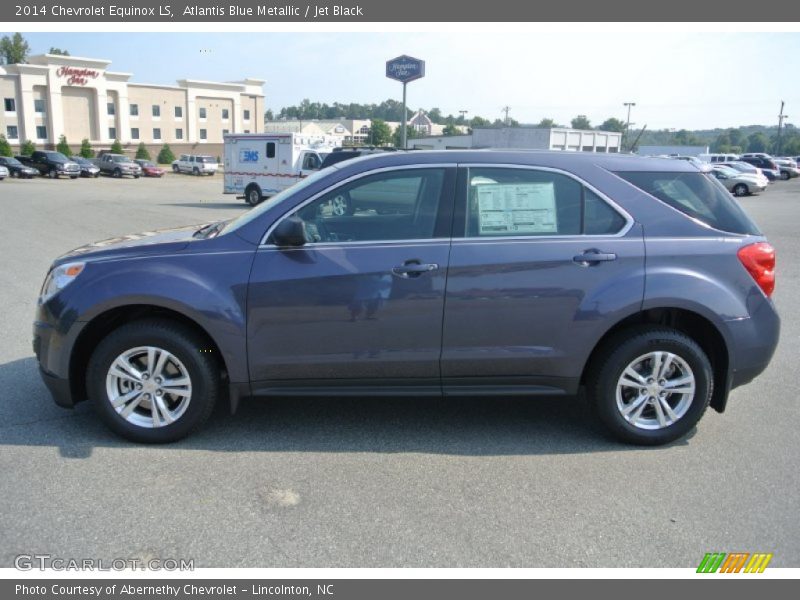 Atlantis Blue Metallic / Jet Black 2014 Chevrolet Equinox LS