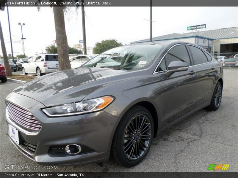 Sterling Gray / Charcoal Black 2014 Ford Fusion SE EcoBoost
