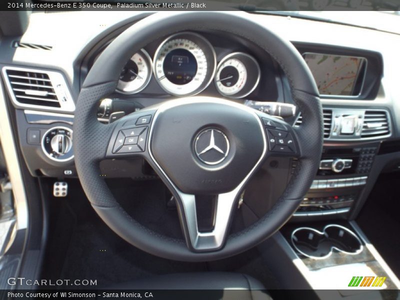 Paladium Silver Metallic / Black 2014 Mercedes-Benz E 350 Coupe