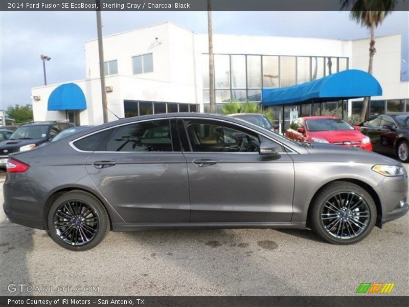 Sterling Gray / Charcoal Black 2014 Ford Fusion SE EcoBoost